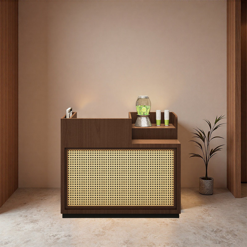 Comptoir de caisse Vintage Elegant, Noyer