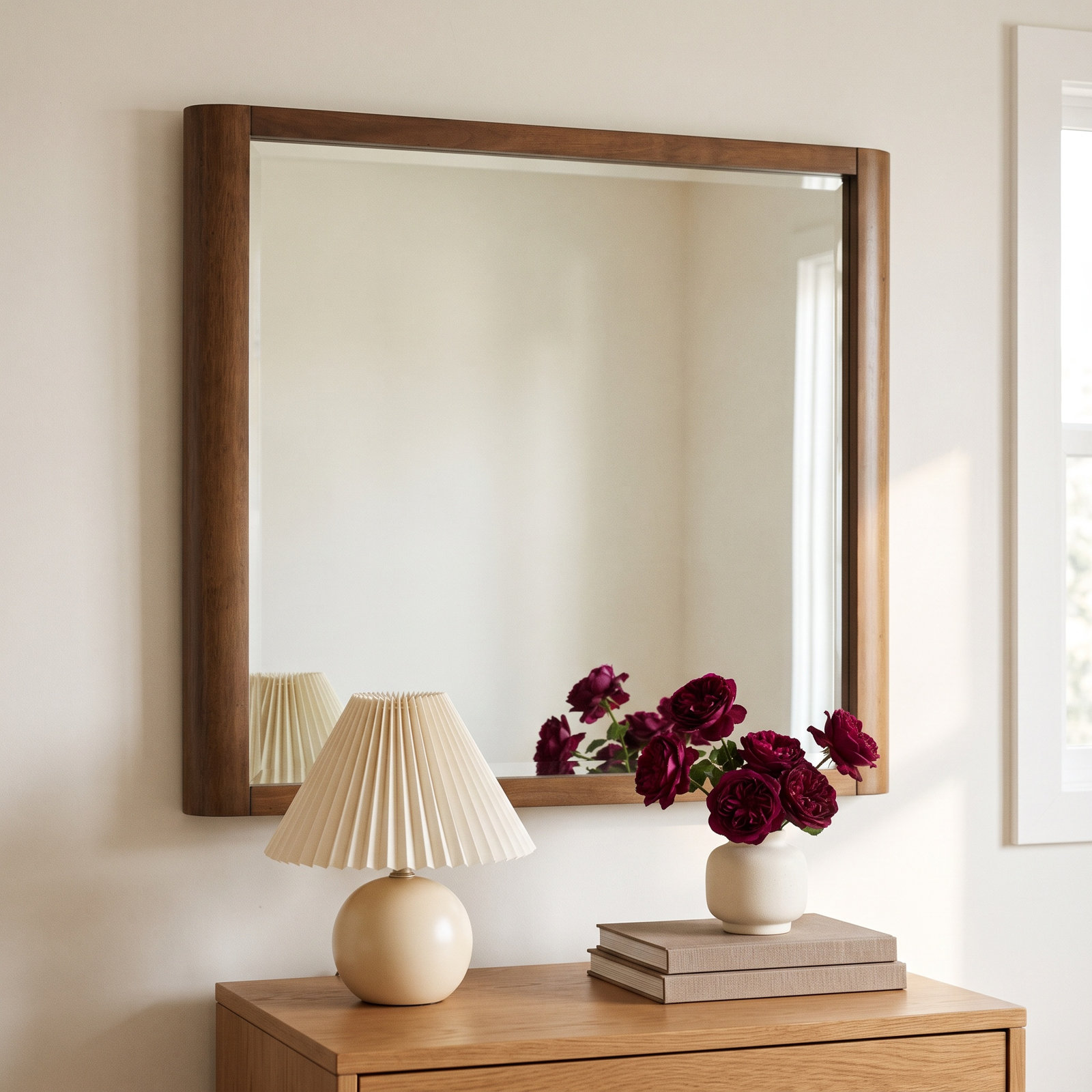 Marica Solid Wood Rectangle Mirror