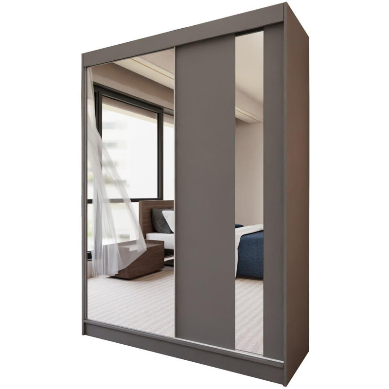 Daneysha 2 Door Sliding Wardrobe, Grey