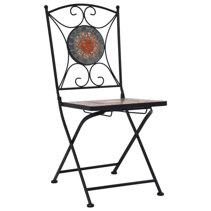 Ensemble bistro rond pour 2 personnes Cadee, Yes, Orange