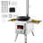 Wood Stove, 86 inch, Stainless Steel Camping Tent Stove, Portable Wood Burning Stove with Chimney Pipes & Gloves, 1646in³Firebox Hot Tent Stove for Outdoor Cooking and Heating with 8 Pipes