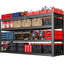 Étagère de garage avec tablettes en métal robustes de l 67 po x P 24 po x H 68 po-1024488486