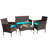 Rifiki 4 - Person Patio Conversation Sets with Cushions-294053896-295489054