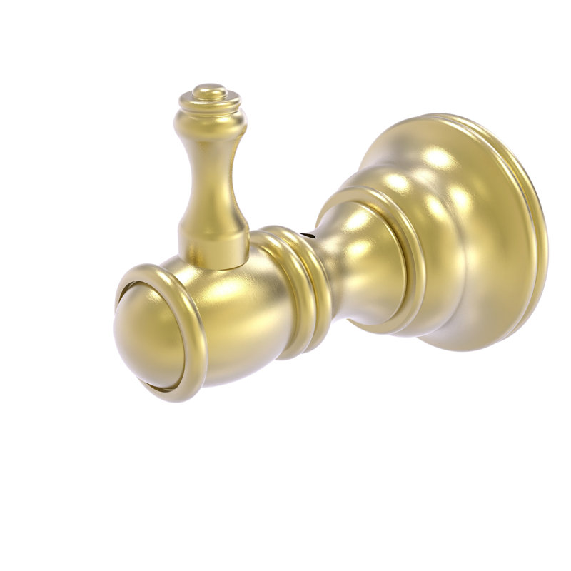 Freyja Wall Mounted Robe Hook, Satin Brass