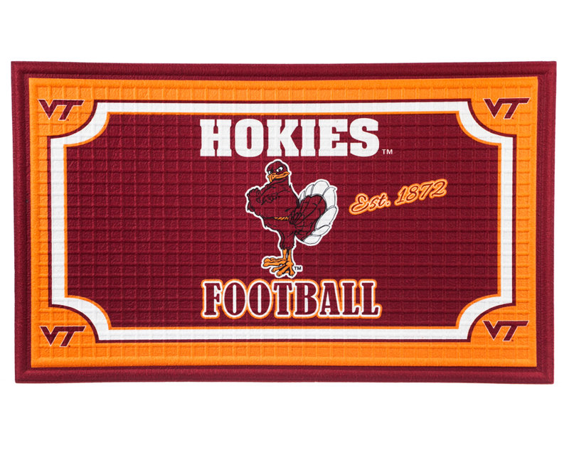 Tapis d'entrée antidérapant NCAA 30 po x 18 po, Virginia Tech