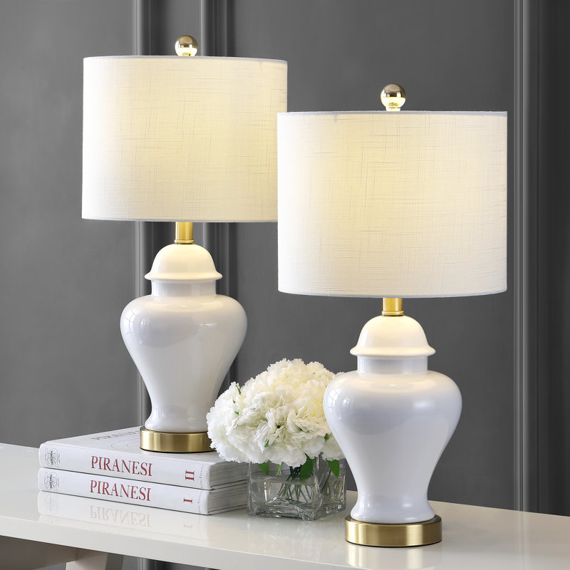 Krebs Table Lamp, White/Gold