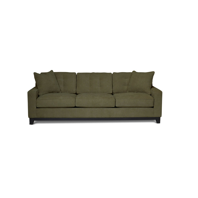 Carollton Upholstered 93'' Sofa, Heavenly Olive Chenille