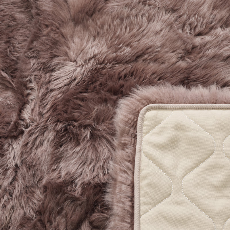 Solid Colour Sheepskin Shag 120cm X 180cm Area Rug