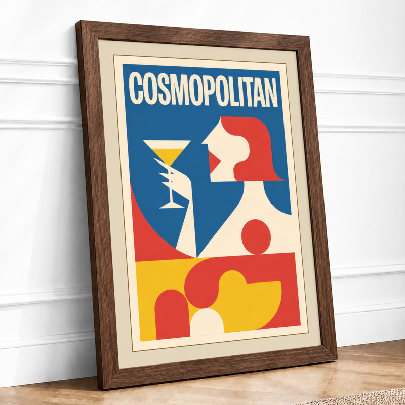 Cosmopolitan Cover Art Deco - Framed Print, Walnut, A3 - 42.0 x 29.7 cm