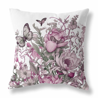 Garden Delights Outdoor Reversible Throw Pillow