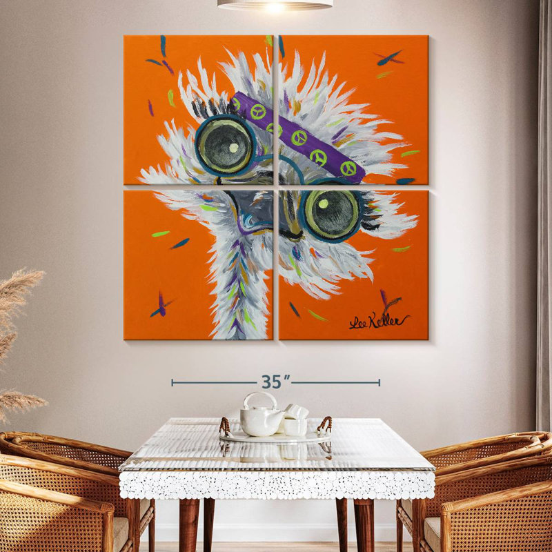 Brampt Ostrich Lennon, 50" H x 50" W