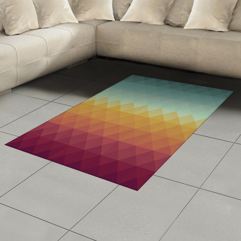 Indie High Density Long Fiber Poly Threads Decorative Area Rug Carpet, Rectangle 4' x 5'8"