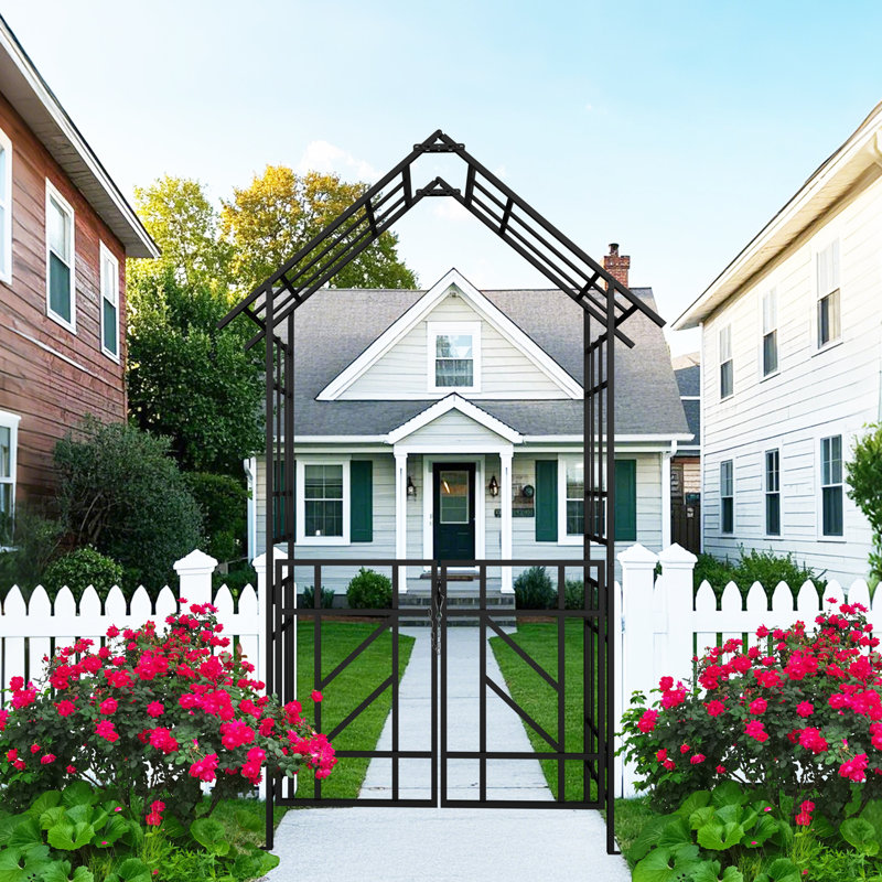 Arche de jardin en métal avec barrière W58,07 * H97,24