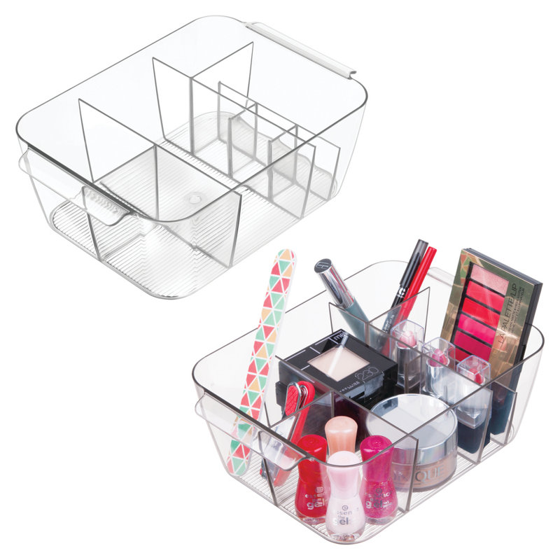 Divided Makeup Organizer for Bathroom Countertop - Storage for Cosmetics, Makeup Brushes, and Toiletries