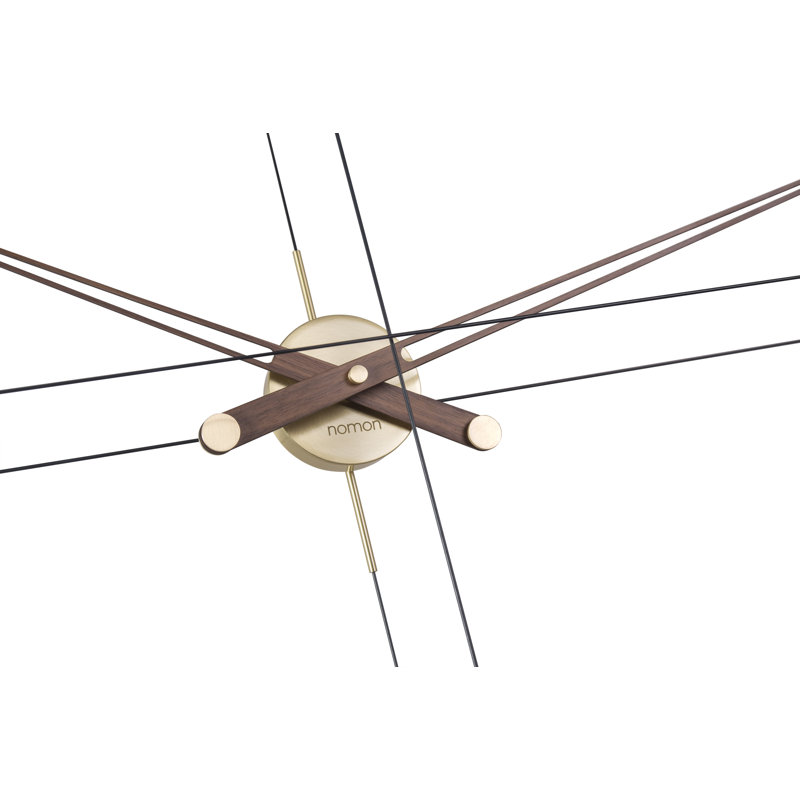 Delmori Analog Wall Clock, Chrome/Walnut