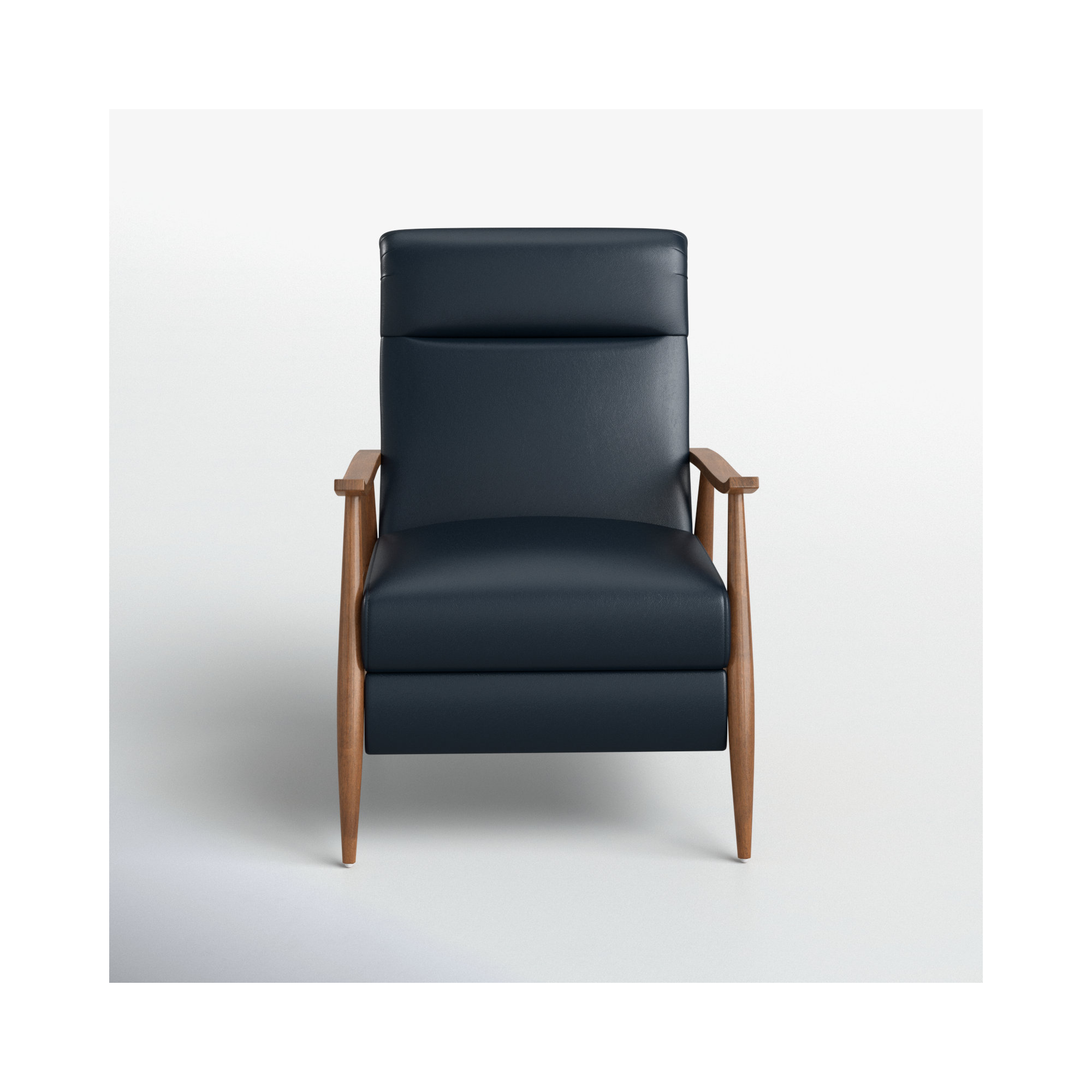 Imona 30" Wide Leather Recliner, Midnight Blue Faux Leather