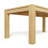 83.8" W Natural Solid Oak Dining Table with Wave Edge