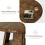 Table de salle à manger ronde 43,3 po pour 4 à 6 personnes, table de cuisine circulaire moderne avec base en piédestal en bois avec tablette de rangement, pour la cuisine, la salle à manger et la table de salle à manger (Rustic)-1729577475