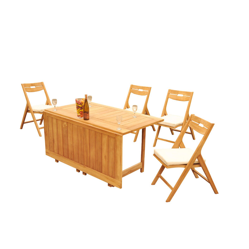 Surfliner Outdoor 5 - Piece Teak Dining Set