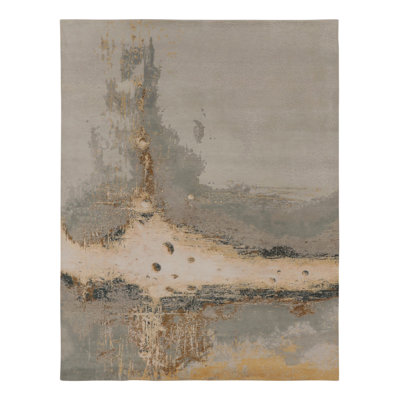 Modern Hand Knotted Abstract Area Rug