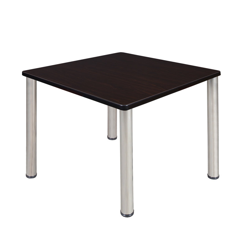 Plateau de table Kee, H 29 po x L 30 po x l 30 po, Chrome, Érable