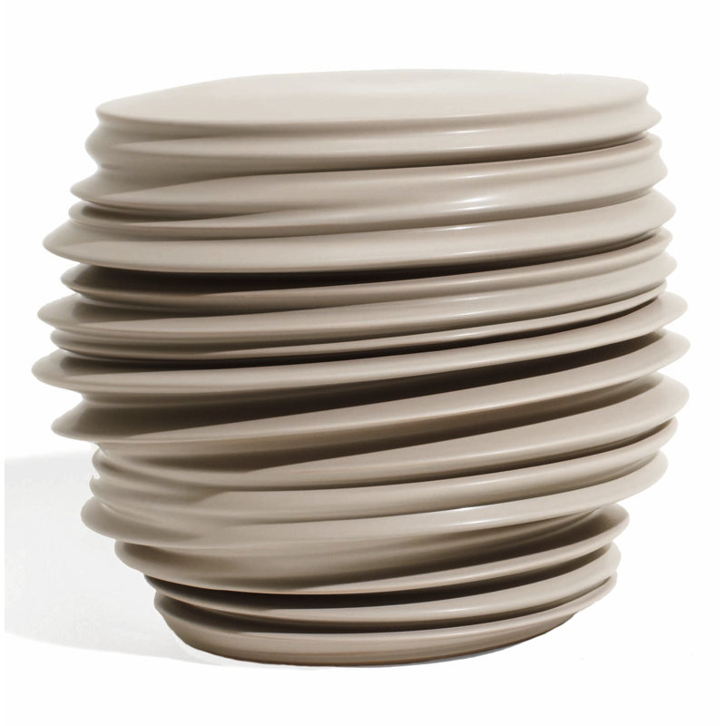 Babylon Outdoor Round Side Table, Taupe