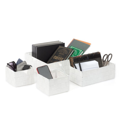 Ebern Designs Weave Baskets 1 Plastic Decorative Basket