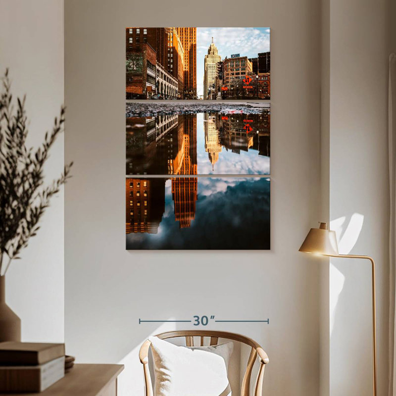 Masam Majestic Skyline de Détroit, H 65 po x l 42 po