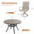 Outdoor Patio Dining Set with 6-person Round Dining Table and  Padded Swivel Chairs-1757418983
