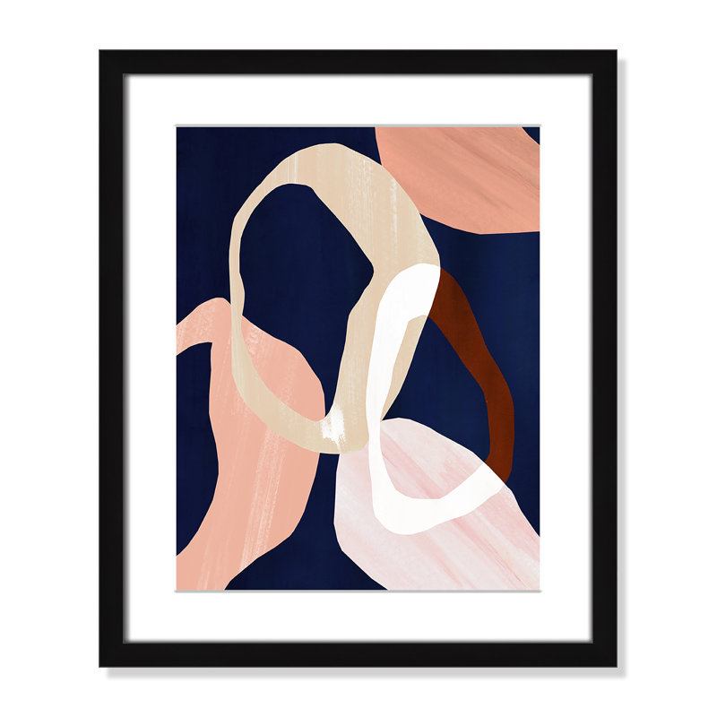 Loop II Print par Violets Print House, L 16 po x H 19 po, Imprimé mat, Noir satiné