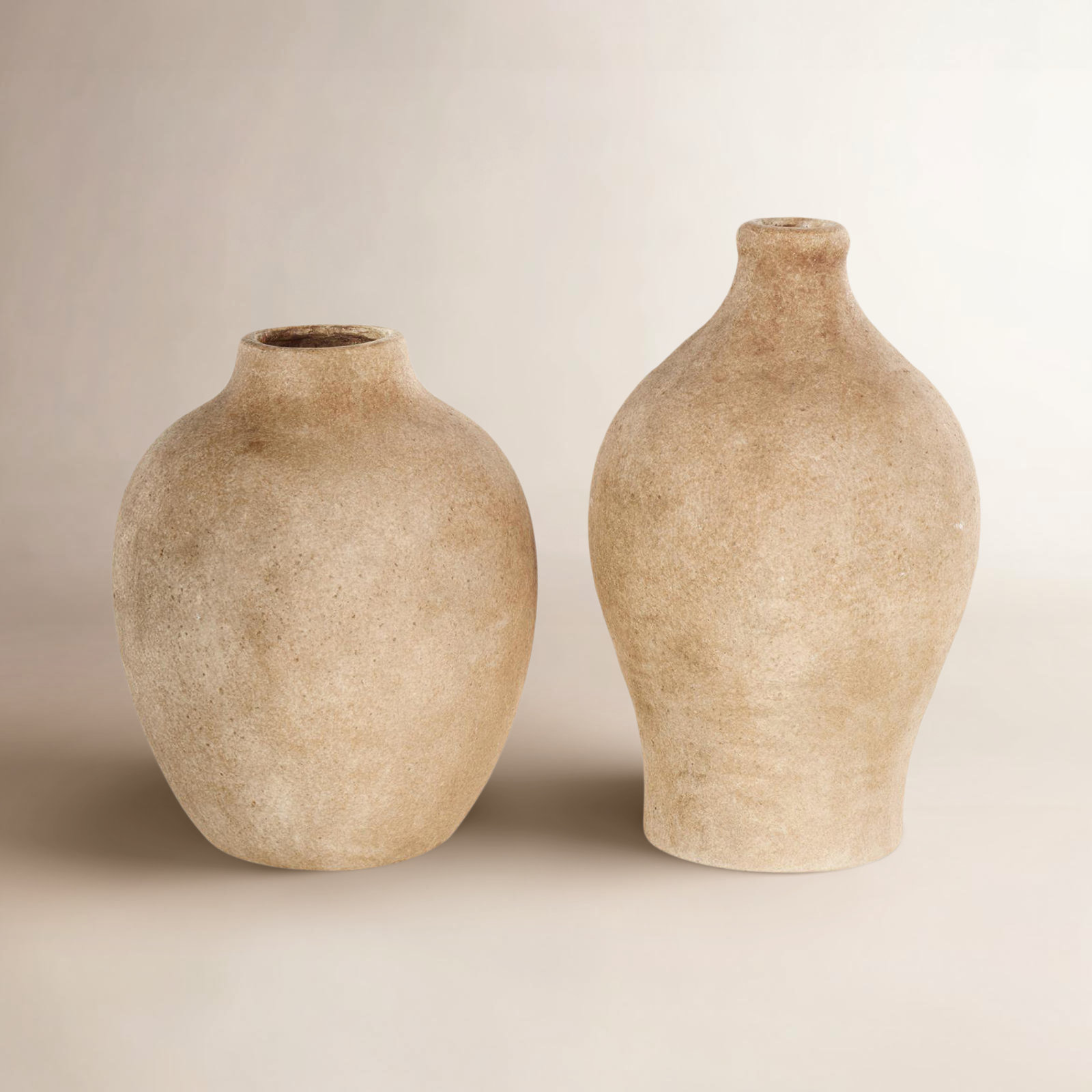 Bentley Ceramic Table Vase, Light Brown