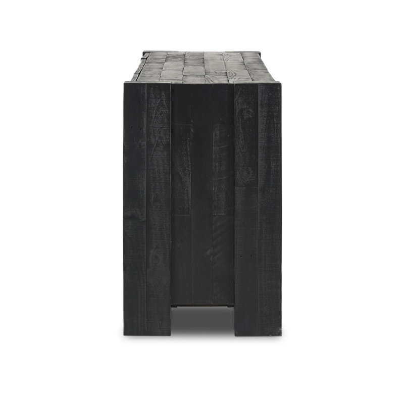 Finnian Sideboard-Light Blonde Pine, Aged Black Pine
