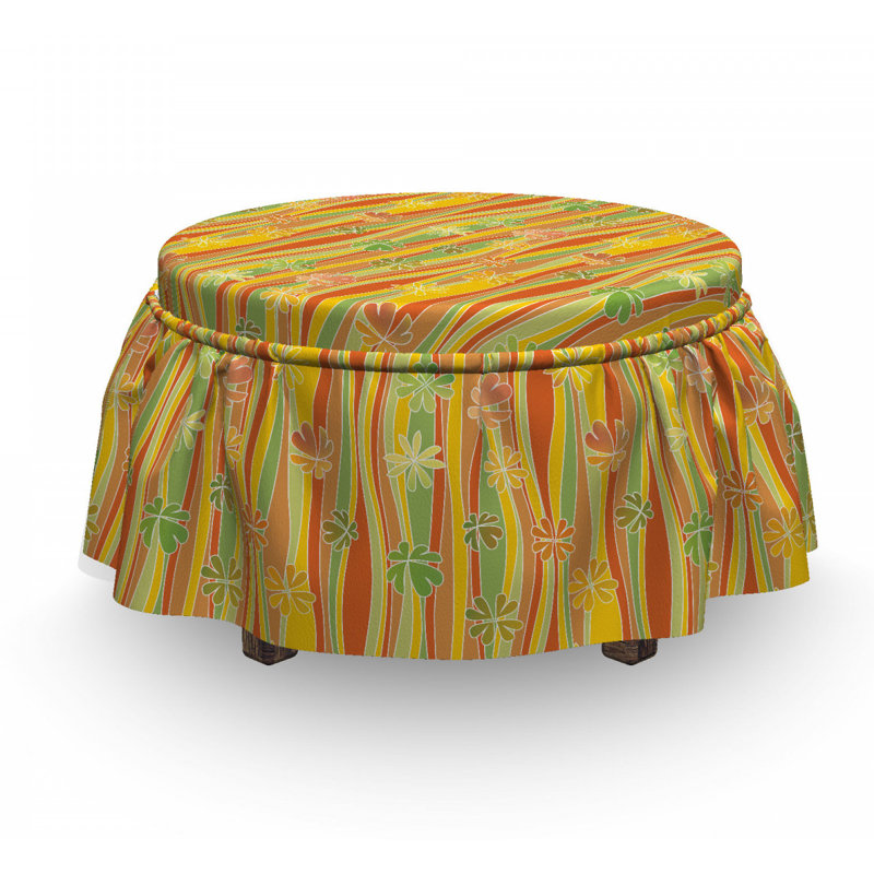 Housse pour repose-pieds vagues vertical skew