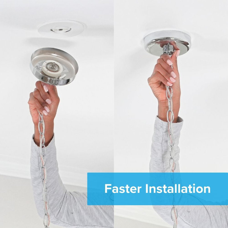 SkyPlug Kit -  Easy Lighting Installation - Carina, Brushed Nickel