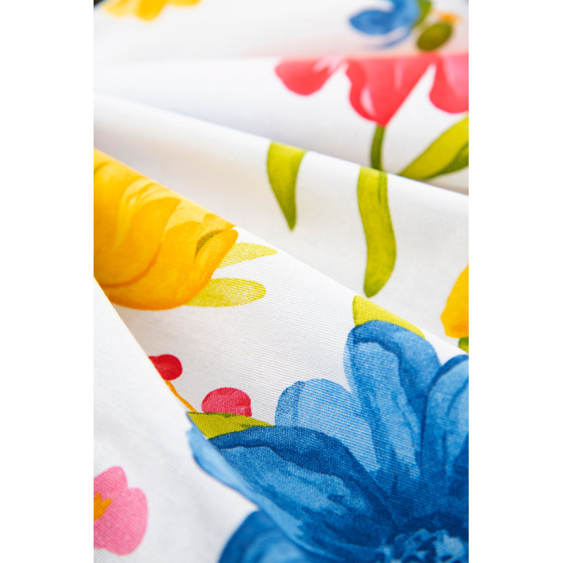 Excelsa table cloth Blooming woven cotton 180x140 cm multicolor, 240cm L x 140cm W