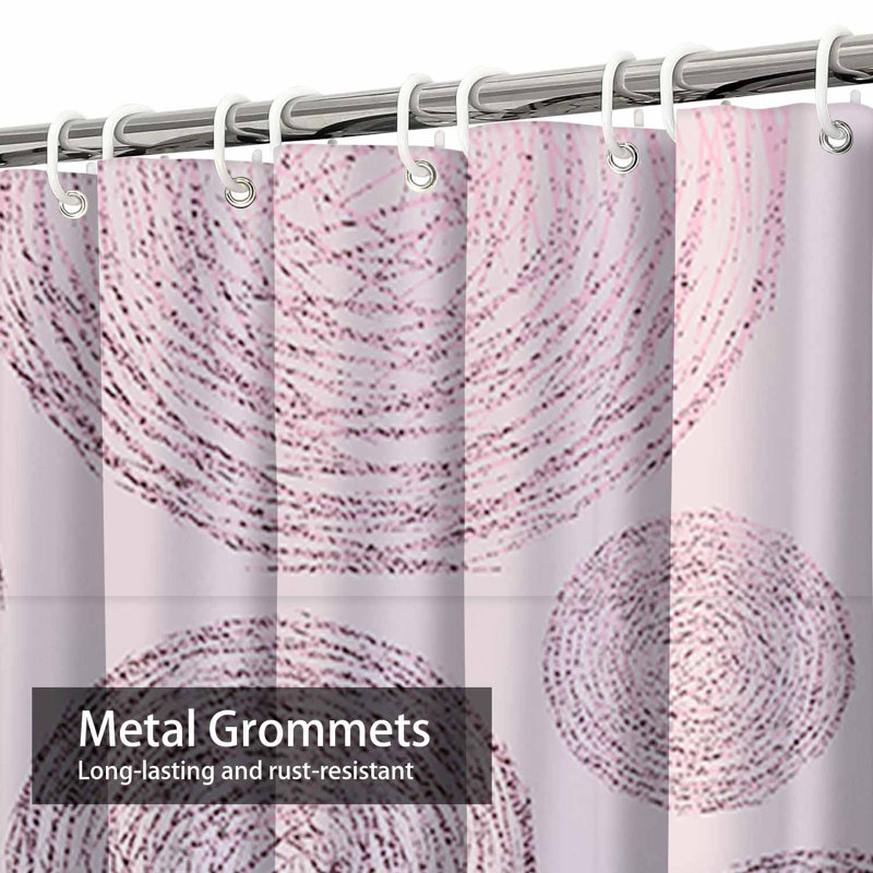 Rideau de douche métallique or brillant à 12 crochets, L 72 po x l 78 po