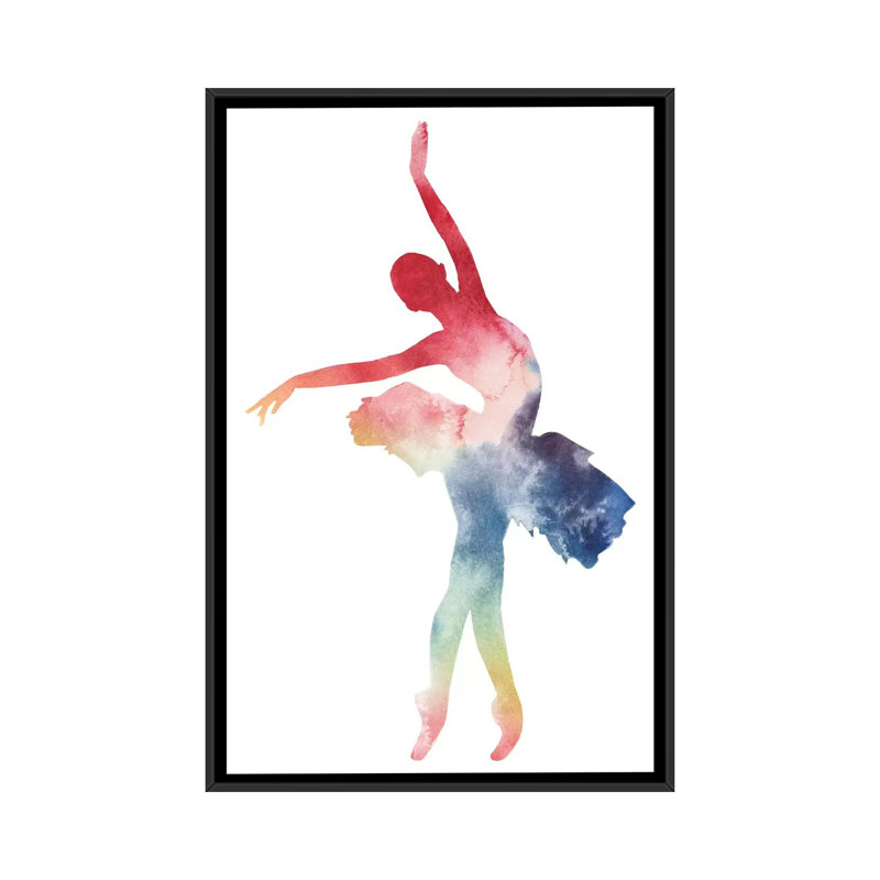 «Ballerina Beam I», impression sur toile tendue, H 26 po x l 18 po x P 1,5 po, Toile encadrée noire, Pas de tapis