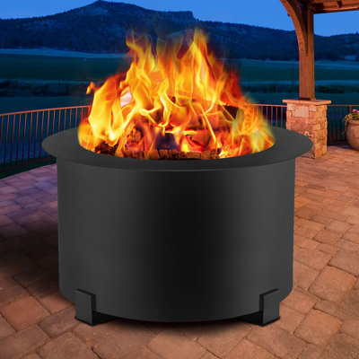 Round Wood Burning Smokeless Fire Pit