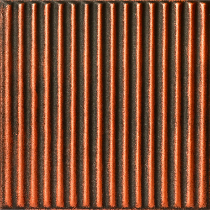 Carreau de plafond ondulé en polystyrène 1,6 pi x 1,6 pi, Cuivre antique