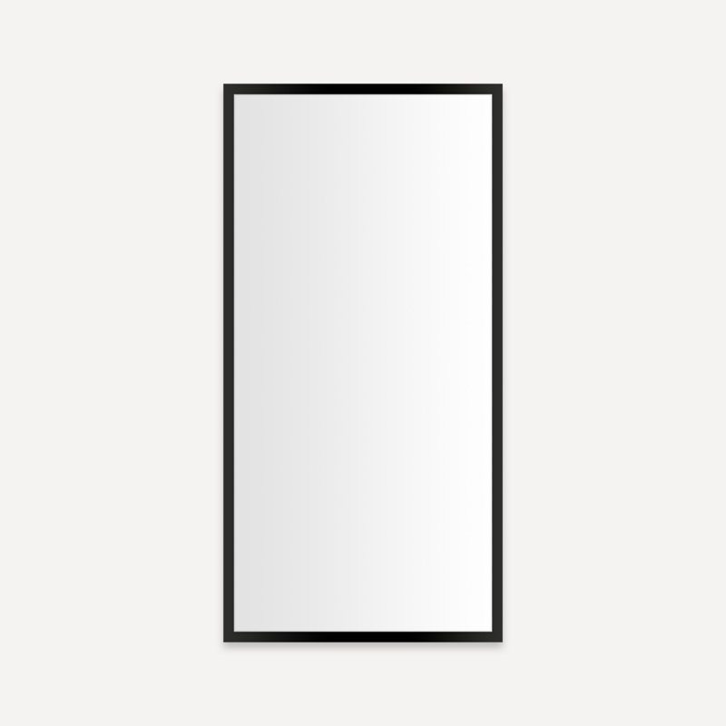 Profiles Polished Edge Reversible Medicine Cabinet, 30" H x 15.25" W x 4" D, Matte Black