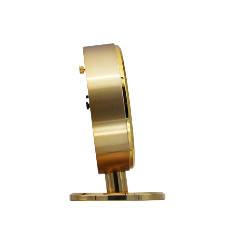 QHE186GLH Desk & Table Clock, Golden, Gold