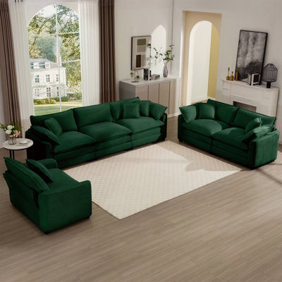 Canapé modulaire surdimensionné 3 pièces Canapé modulaire confortable, 1 canapé modulaire simple, 1 canapé modulaire 2 places, 1 canapé modulaire 3 places