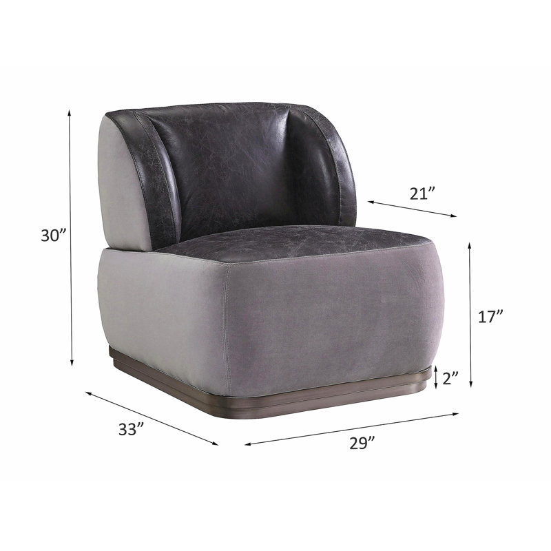 Fauteuil d'appoint antique ardoise et gris
