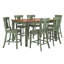 Ensemble de salle à manger extensible 7 pièces à hauteur de comptoir 7 pièces-1178306573-1178306561