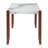 Space-Saving 4-Piece Dining Set with Marble-Look Table and Upholstered Seating