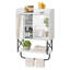 Armoire de rangement pour salle de bain avec espace caché et barre à serviettes