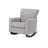 Light Gray Linen Rocking Chair