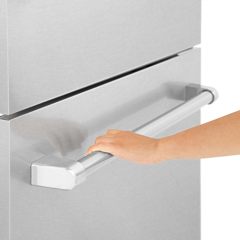 ZLINE 30 Autograph Edition 16.1 cu. ft. Built-in 2-Door Bottom Freezer Refrigerator with Accent, Stainless Steel