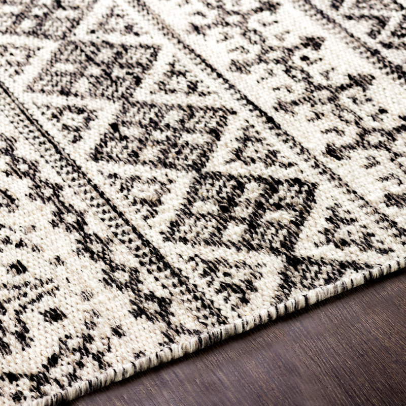 Acsa Wool Southwestern Indoor Rug, Rectangle 8'10" x 12'