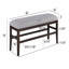 Banc 1 pièce avec cadre rembourré gris